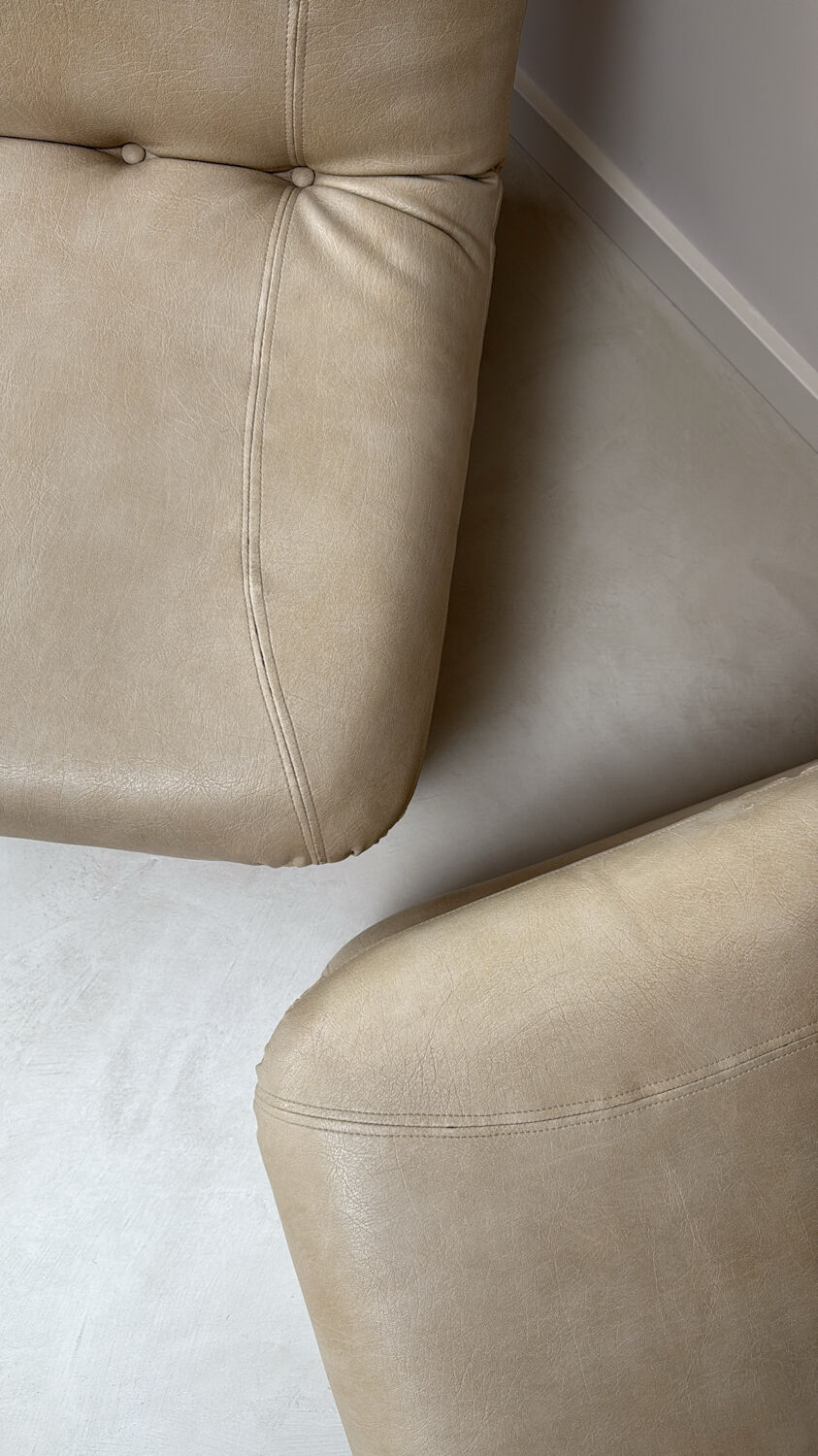 Set of two imitation leather armchairs by Jo Otterpohl for COR
