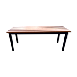Banc industriel en acier et chêne
