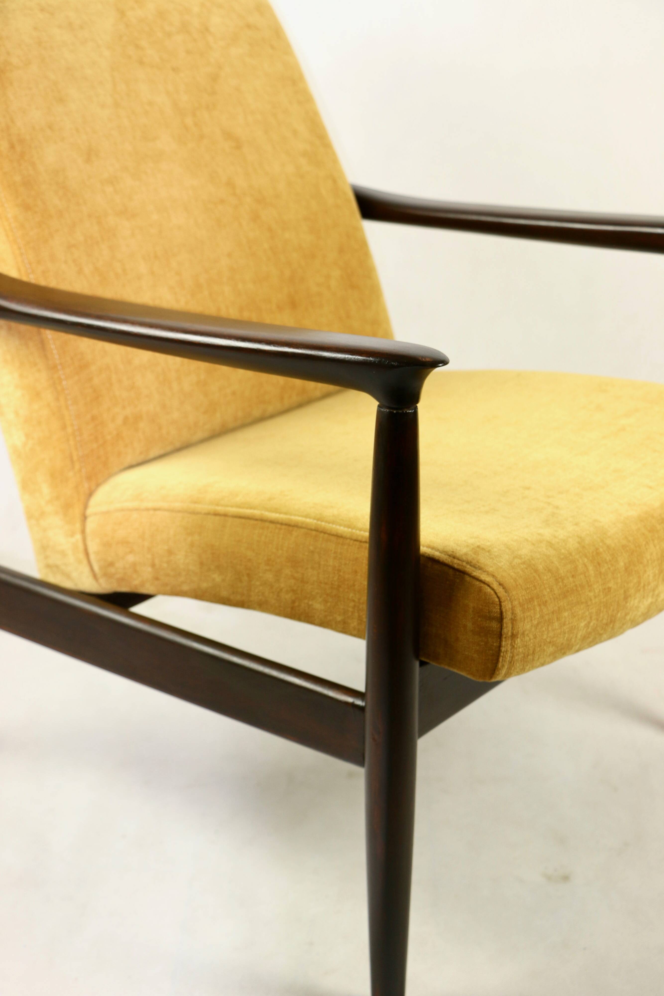 Fauteuil jaune GFM-64 attribué à Edmund Homa, 1970