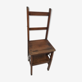 Vintage bookcase stepladder chair