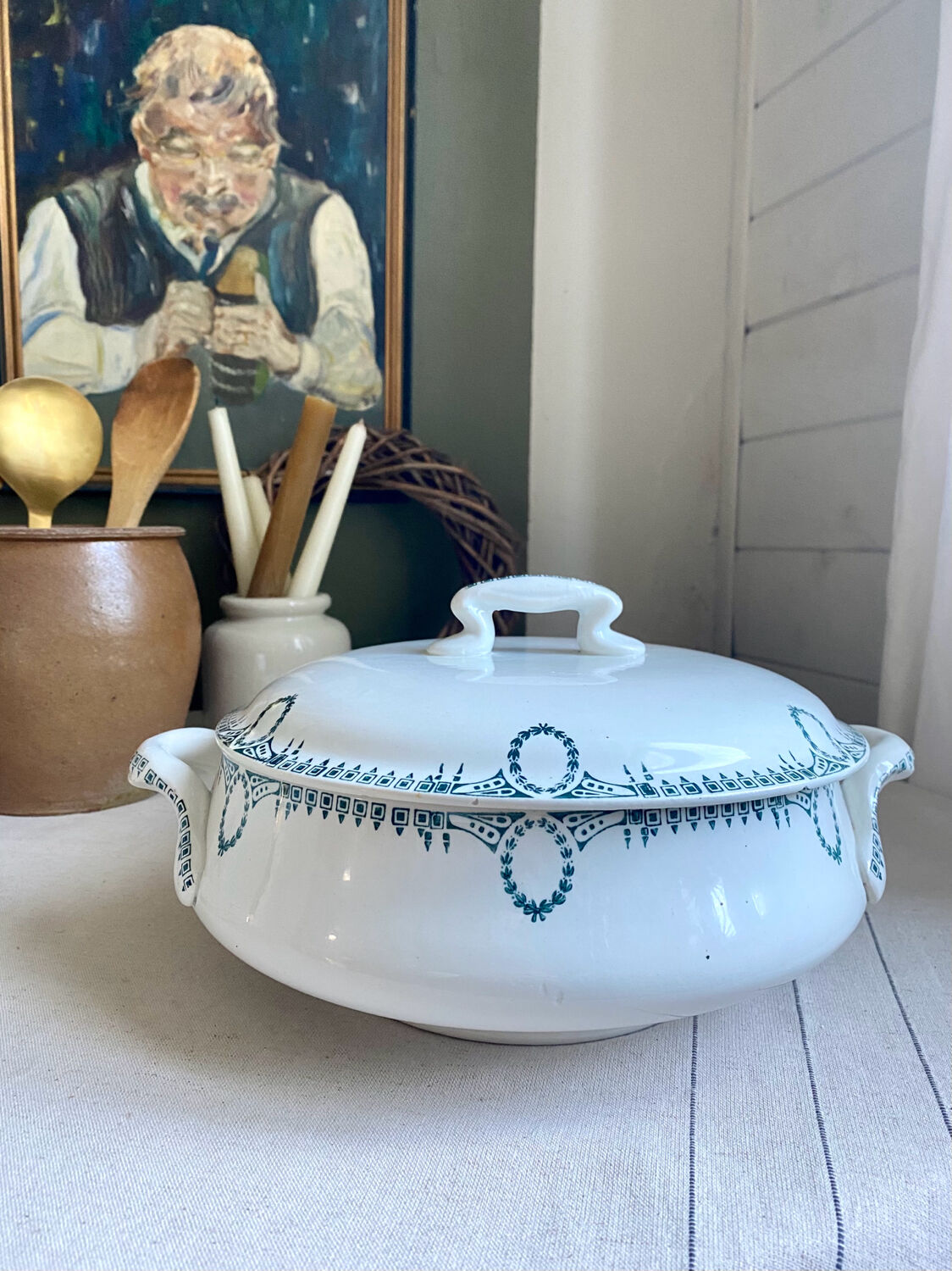 Tureen stamped new ceramic factories of North Saint Amand