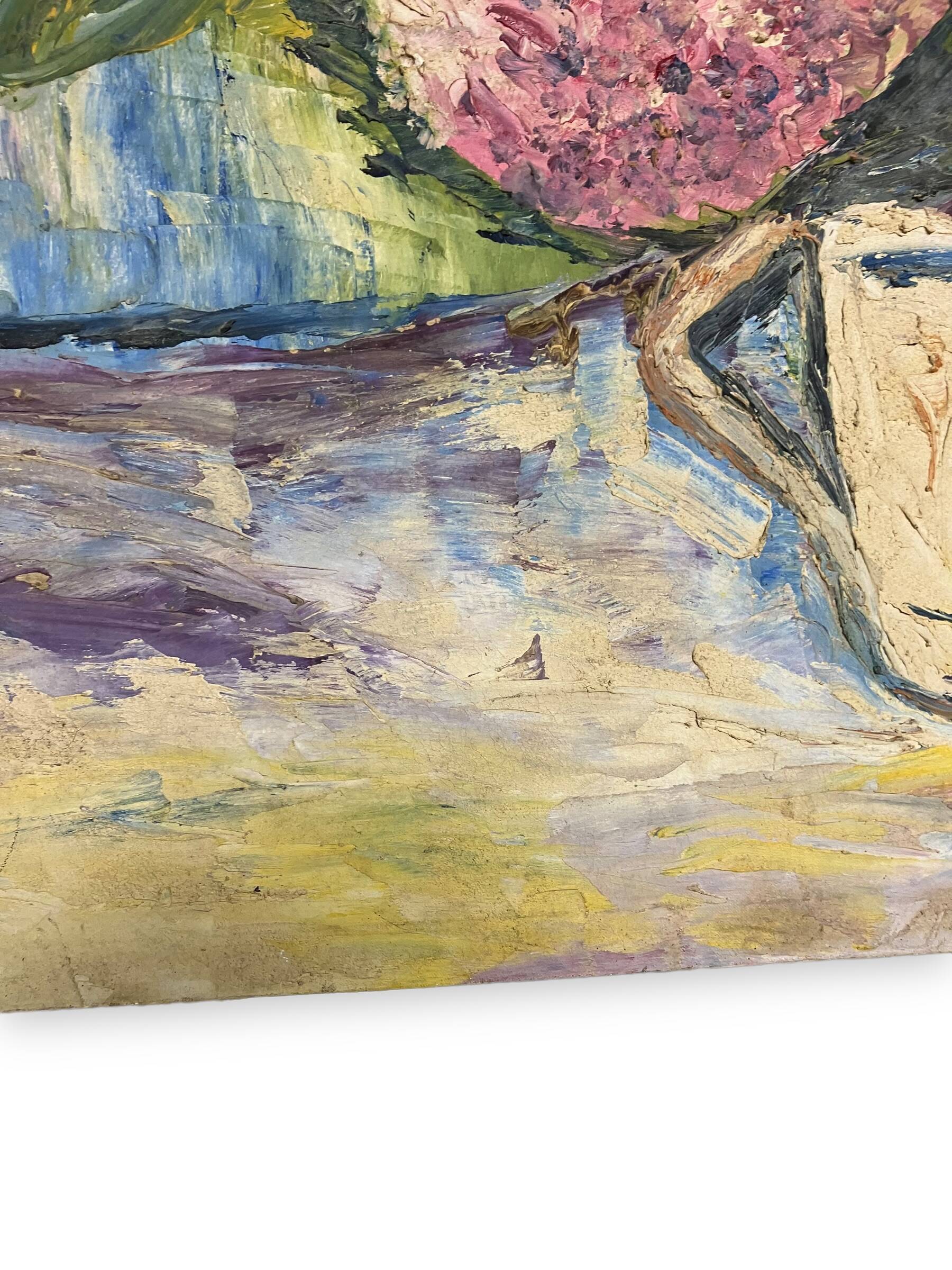 Oil on canvas Still Life with Flowers signed A. Bureau