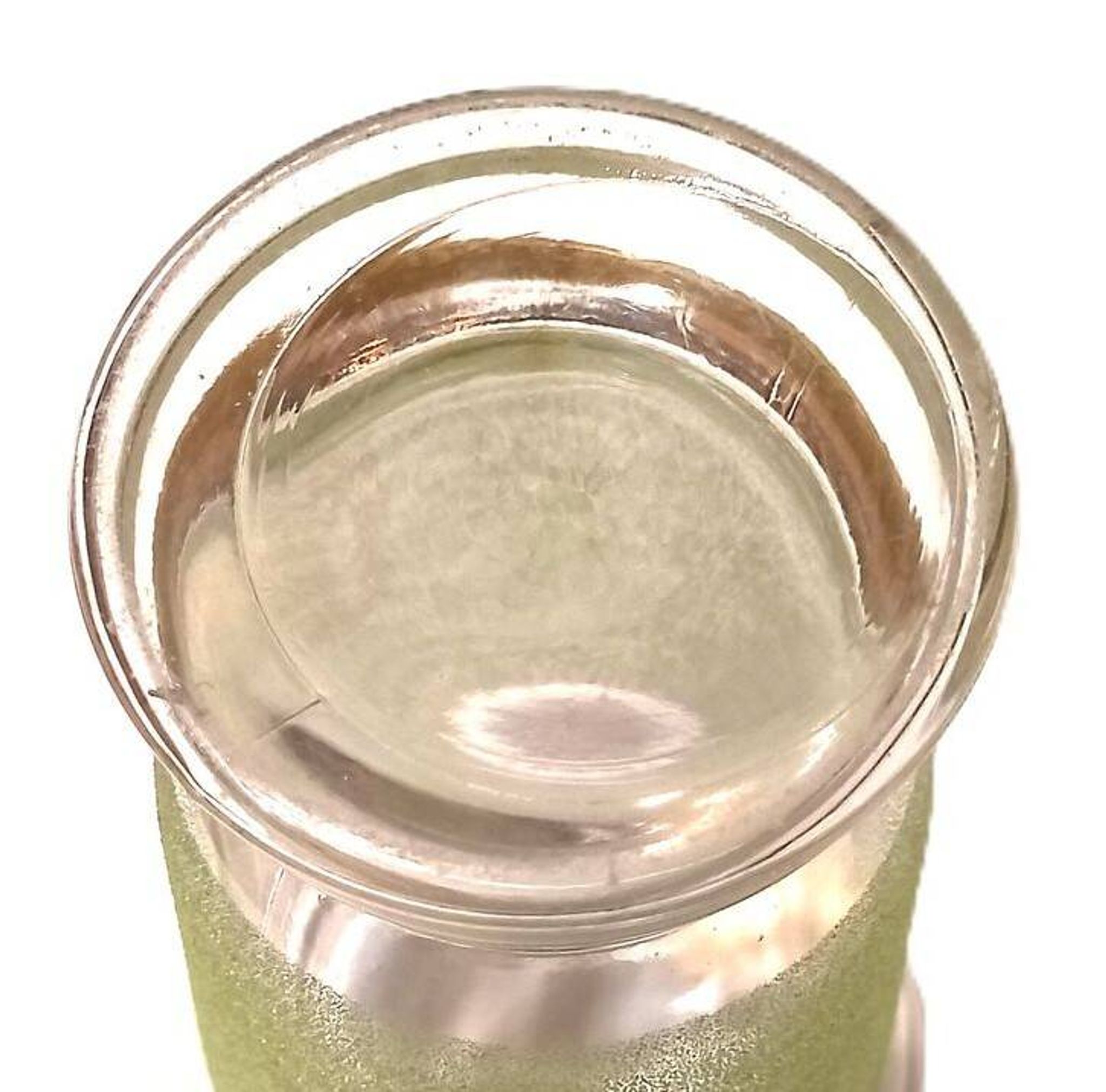 Frosted green textured glass vase 1950s