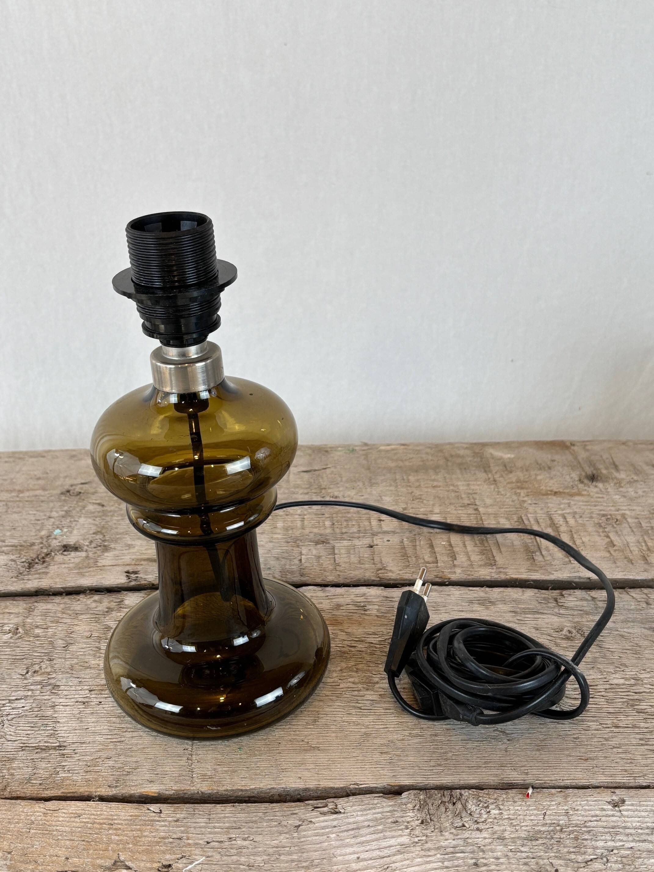 smoked glass lamp Holmegaard - Sweden 1980s