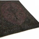 Overdyed Wool Vintage Handmade Carved Rug 166 cm x 305 cm