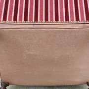 Old armchair and its Louis XVI style footrest/velvet covering