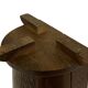 Vintage dark oak umbrella stand basket storage design 60s minimalist design