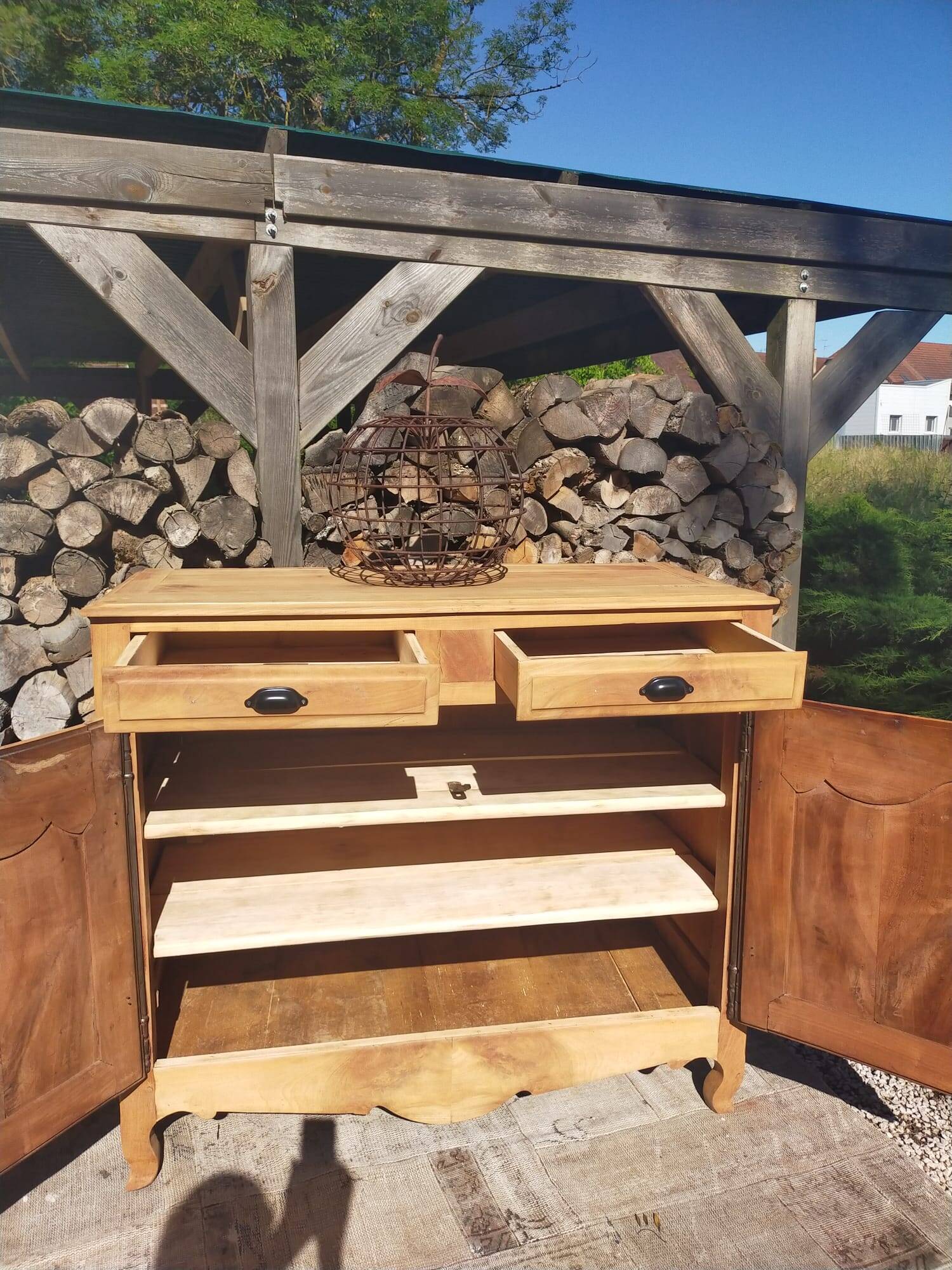 Renovated solid wood sideboard