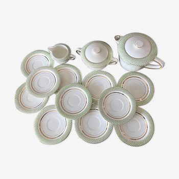 Coffee/tea service in opaque porcelain of the Saljns model arizona