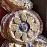 18th Century Italian Handcarved Polychrome Painted Pilaster Friezes, Set of 2