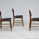 1960s, Danish design by Ib Kofod Larsen, set of 3 dining chairs model 62.