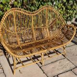 rattan and bamboo lounge set, Italy, 1960s, attributed to Franco Albini