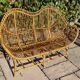 Salon de jardin en rotin et bambou attribué à Franco Albini, Italie 1960
