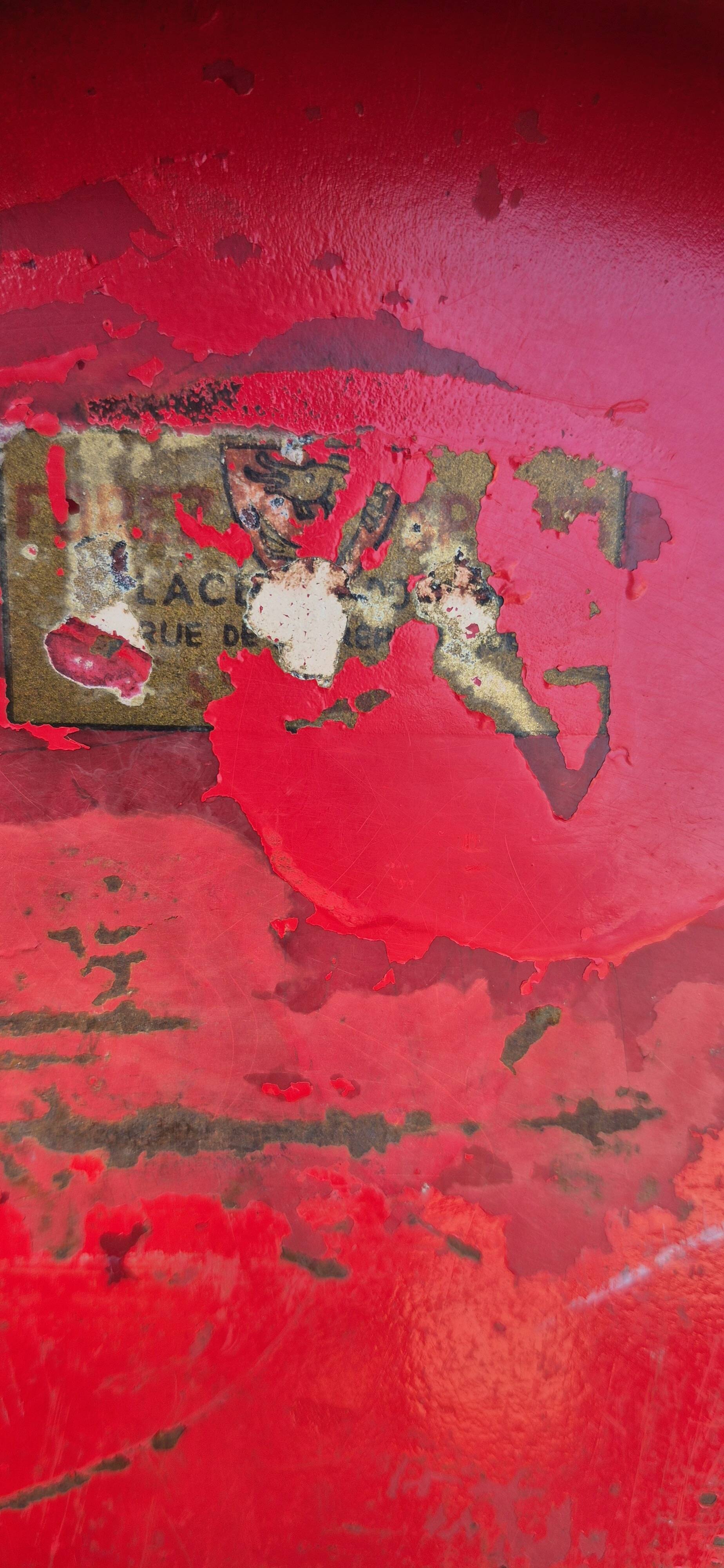 Set of 5 François Caruelle metal chairs