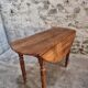 Antique French walnut folding dining table