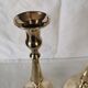 3 Old candle holders in solid golden brass