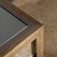 20thc pair of brass, chrome & glass side tables by belgo chrom, belgium