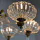 Lustre vénitien en verre de Murano et laiton, vers 1950