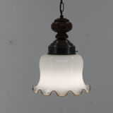 Mid-Century Glass Pendant, 1980s