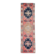 1970s Turkish Oushak Handmade Wool Cotton Pink Runner Rug 82x285