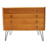 1960s Upcycled Oak Chest of Drawers, Denmark