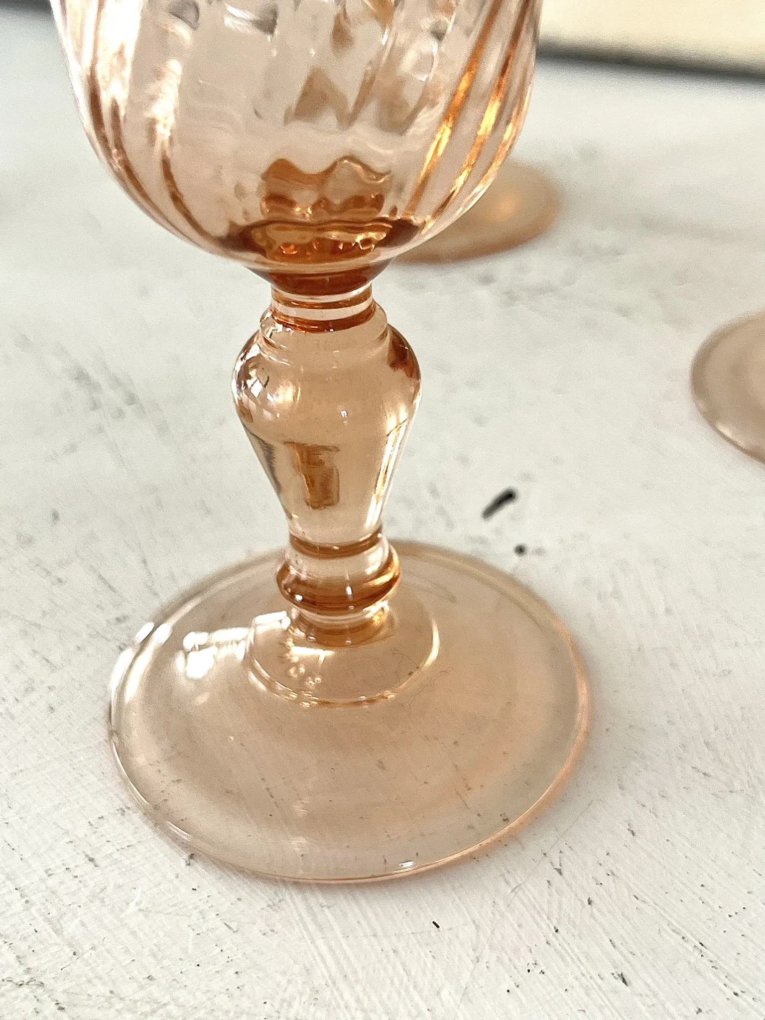 Champagne flutes set of 6, Rosaline luinarc swirl glass stemware