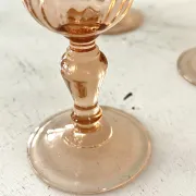 Champagne flutes set of 6, Rosaline luinarc swirl glass stemware