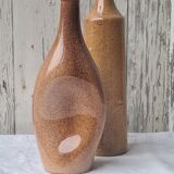 Two bottles glazed terracotta sculpture