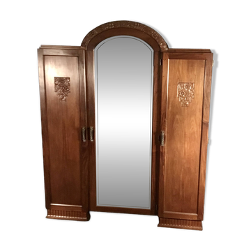 Art Deco mahogany wardrobe