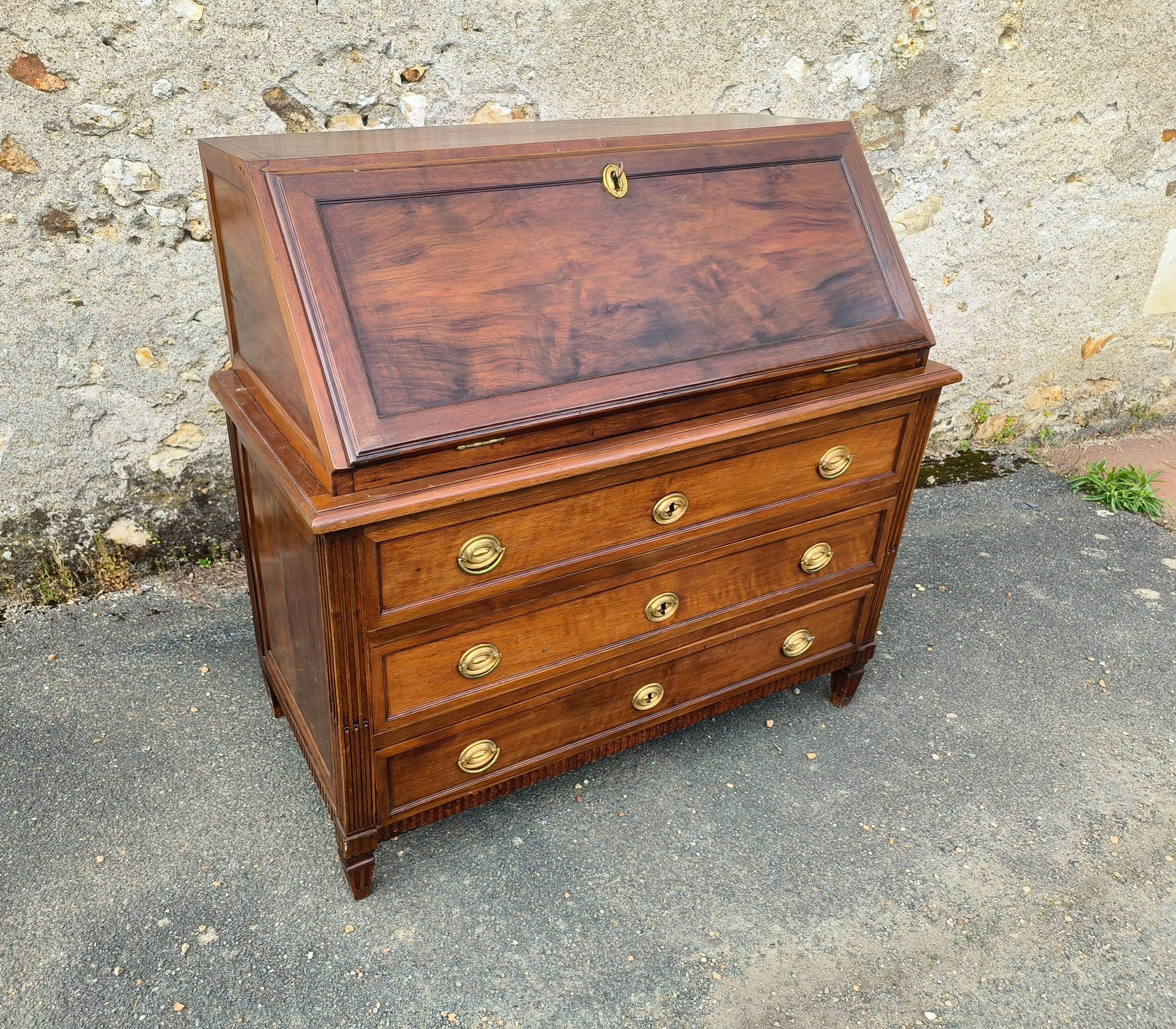 Old sloping secretary / desk