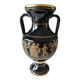 Vase forme boules, en céramique glacée. Scènes de vie de la Mythologie Grecque peint main, en or 24 c. Haut 22 cm