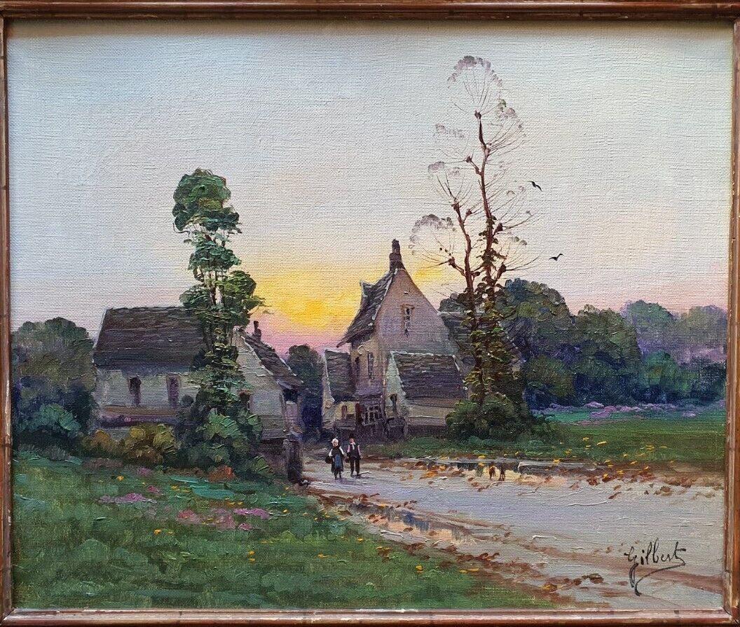 Painting "Impressionist landscape" signed Glibert, pseudo Karl Kaufmann 1843-1905