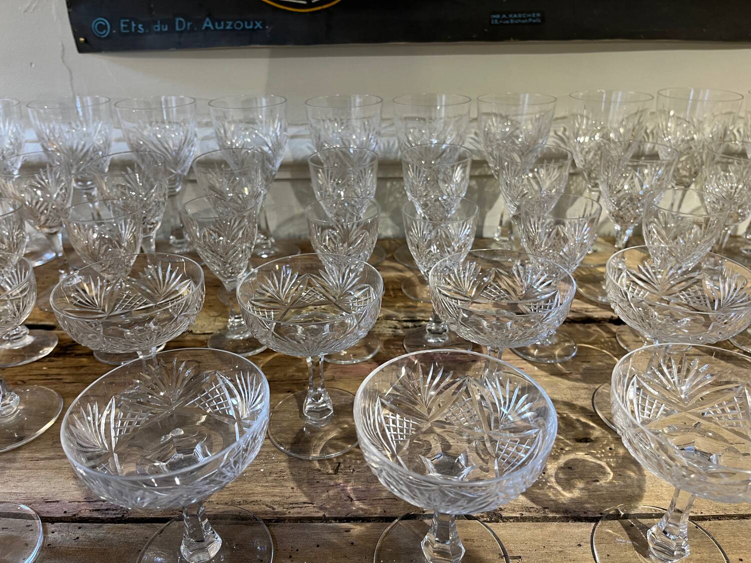 Beau lot de verres en cristal de Saint Louis