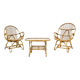 Vintage Bamboo Garden Set by Dirk van Sliedrecht for  Rohé Noordwolde,70s.
