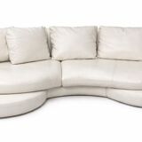 High-end white leather sofa