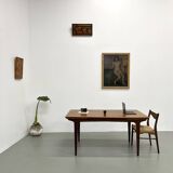 Scandinavian teak dining table, extendable