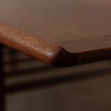 Table basse en teck danois par Grete Jalk avec cadre à lattes, années 1960.