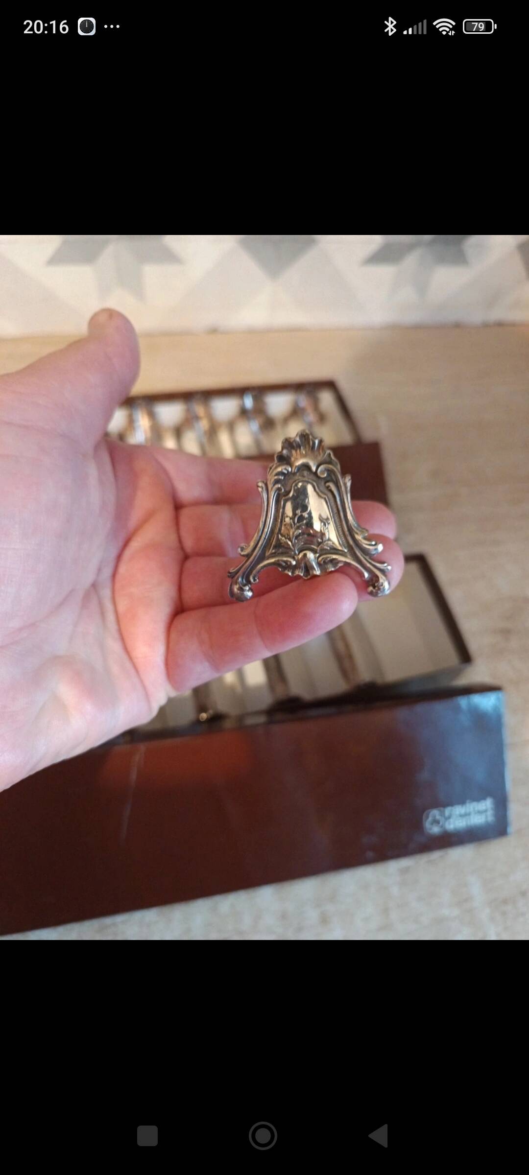 12 silver-plated metal knife rests Ravinet d'Enfert