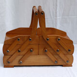 Blond wood sewing case