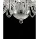 Monumental Modern Transparent Murano Glass Chandelier