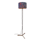 Danish adjustable teak floor lamp with tripod brass foot, 1960s