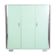 Turquoise Bauhaus three door wardrobe made in 1930s Czechia by Vichr a spol.