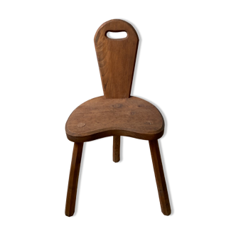 Tripod stool with backrest