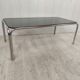 Vintage coffee table chrome and smoked glass