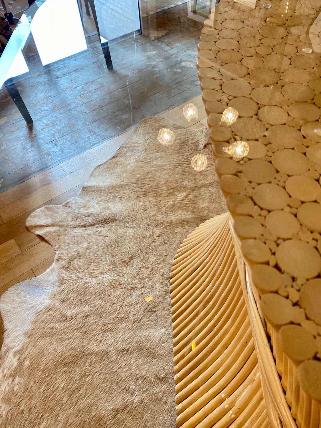 McGuire 1970 Rattan Dining Table