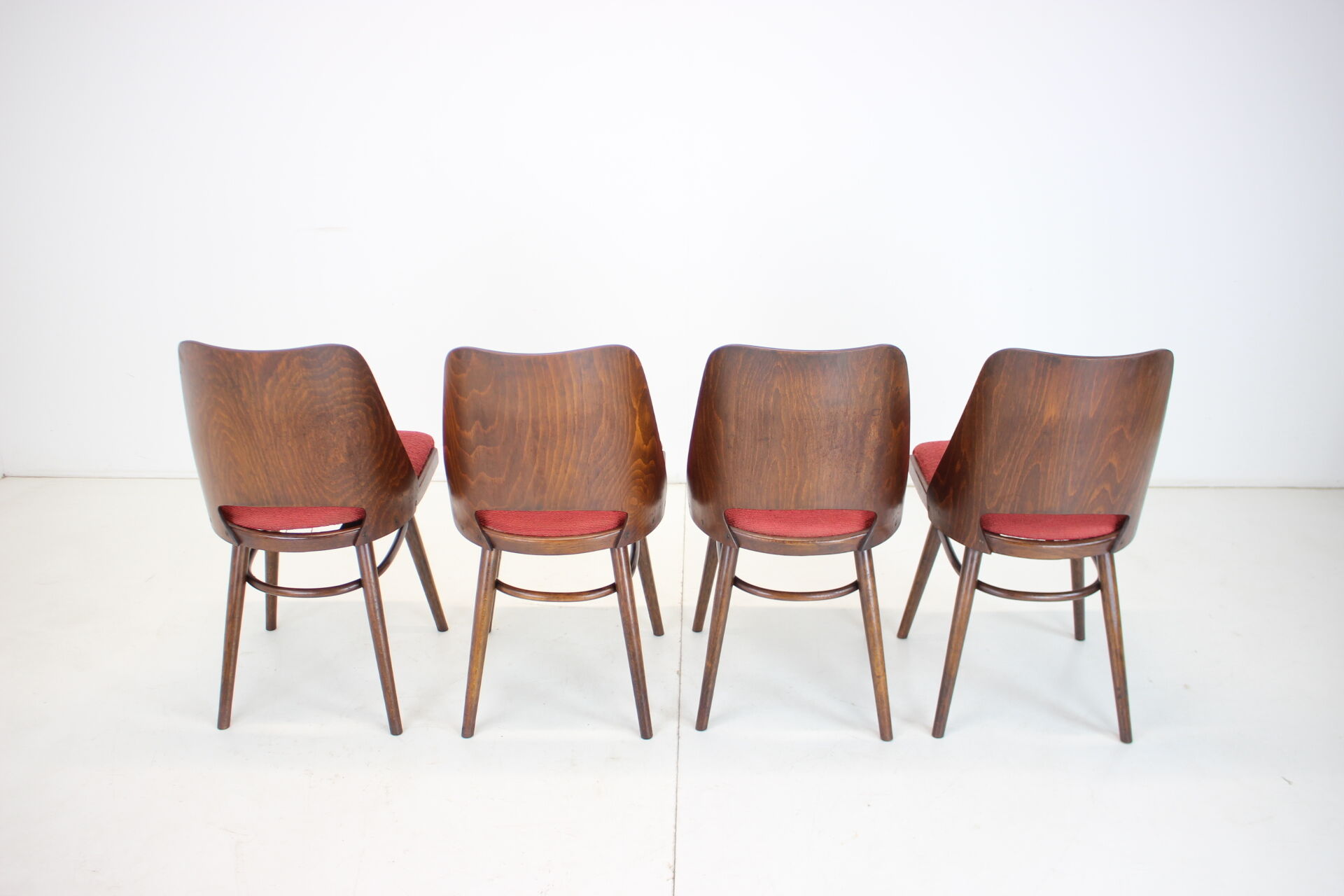 1960s Set of 4 Oswald Haerdtl Dining Chairs for Ton/Thonet, Czechoslovakia
