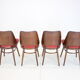1960s Set of 4 Oswald Haerdtl Dining Chairs for Ton/Thonet, Czechoslovakia