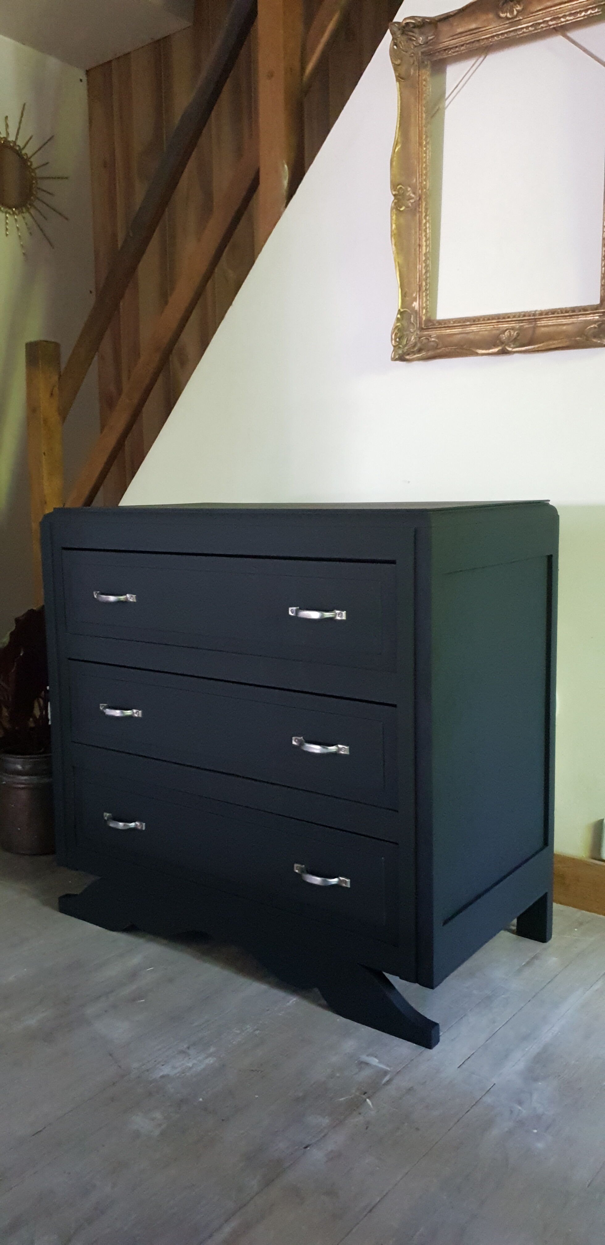 Black Art Deco dresser