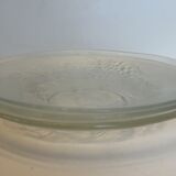 3 Glass plates decorated with fruit in relief