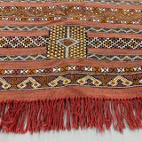 Vintage Moroccan Vegan Silk/Wool Berber Kilim 200x106 cm Kelim Rug